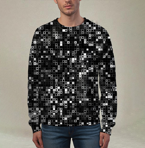 Фотография футболки Киберпанк glitch art пиксельная матрица QR мозаика