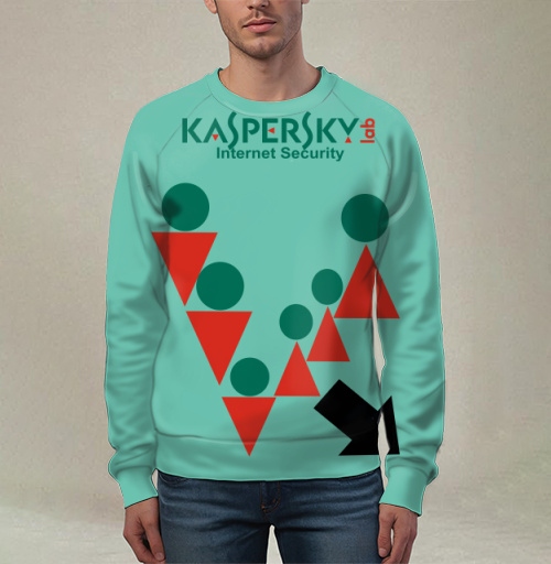 Фотография футболки Логотип Kaspersky Lab Internet Security с геометрией