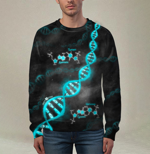 Фотография футболки DNA blue / ДНК — синий
