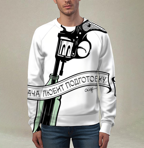 Фотография футболки Удача любит подготовку - револьвер