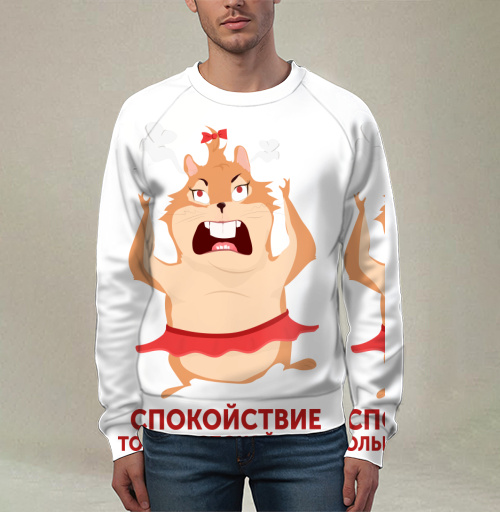 Фотография футболки Злой хомяк с паром и спокойствие только спокойствие