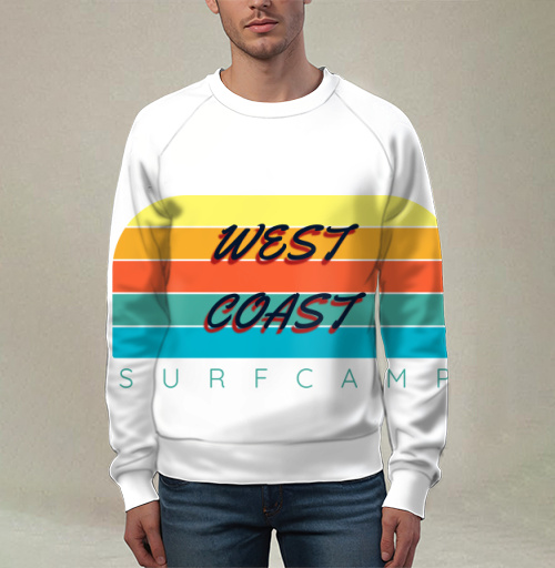 Фотография футболки West Coast Surf Camp Летний Пляжный Отдых на Западном