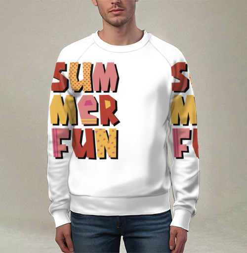 Фотография футболки Летние забавы теплые цвета летний текст summer fun