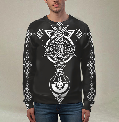 Фотография футболки Абстракция из линий орнамент