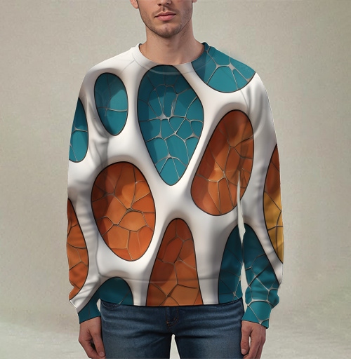 Фотография футболки Абстрактные органические ячейки поверхность фона