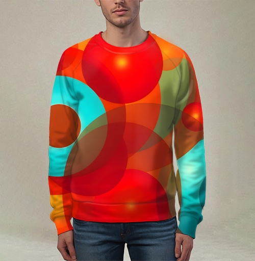 Фотография футболки Яркая композиция Абстрактные Цветные Сферы / Abstract Colorful Spheres