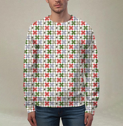 Фотография футболки Vintage Floral Pattern Retro Flowers – Винтажный цветочный паттерн ретро цветы