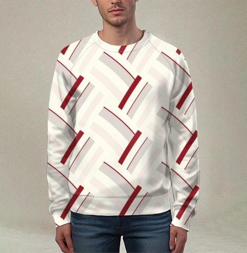 Фотография футболки Geometric / Абстрактный узор с бордовыми линиями создающий строгий ритм