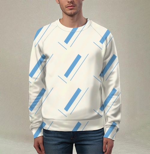 Фотография футболки Blue Milk Pattern / Стильный голубой молочный паттерн пакеты молока