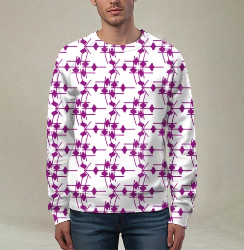 Фотография футболки Геометрический узор фуксия на сером Abstract Fuchsia Grey Pattern
