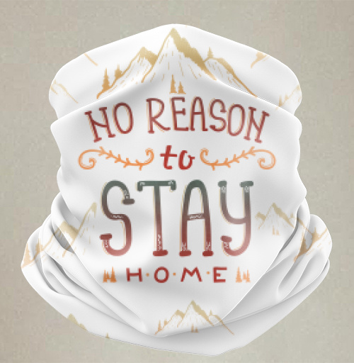 Фотография футболки Вдохновляющая иллюстрация NO REASON to STAY HOME