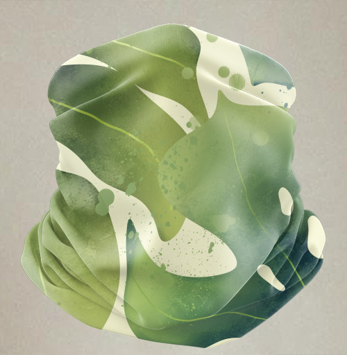 Фотография футболки Летние экзотические мотивы образуют акварельные листья монстеры