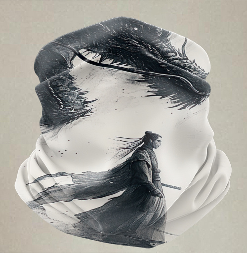 Фотография футболки Воин и дракон