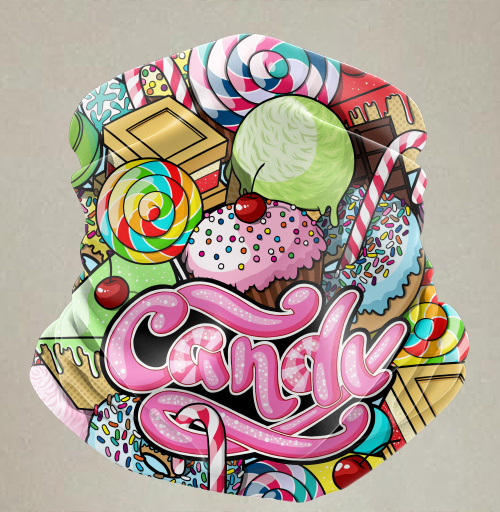 Фотография футболки Яркое яйцо из сладостей Candy в стиле поп-арт