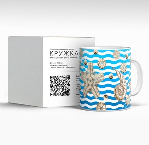 Фотография футболки Волны и ракушки
