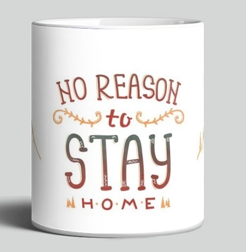Фотография футболки Вдохновляющая иллюстрация NO REASON to STAY HOME