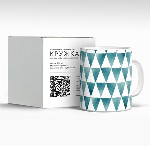 Фотография футболки Бирюзовые треугольники