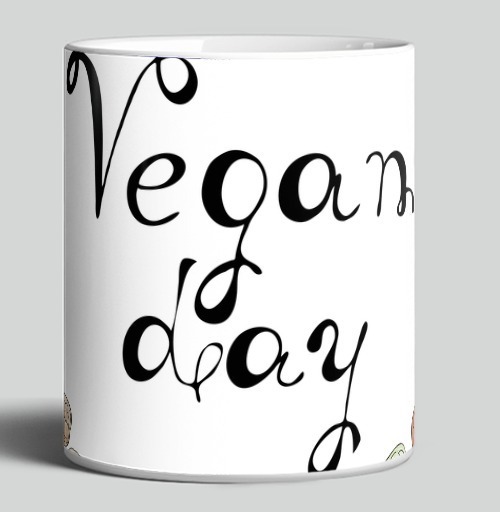 Фотография футболки Овощи фрукты ягоды зелень зеленом фоне Vegan day