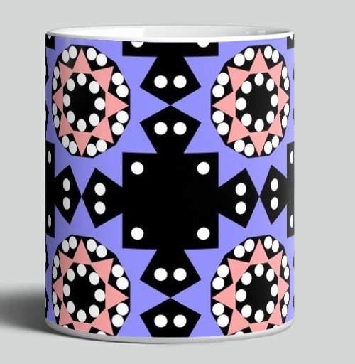 Фотография футболки Lavender abstract pattern with stars / Абстрактный лавандовый паттерн в современном стиле