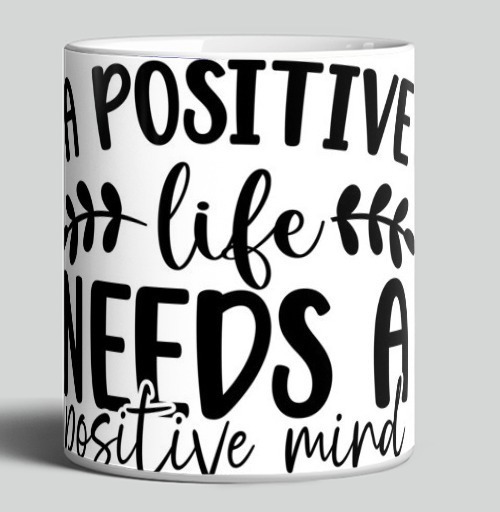 Фотография футболки Positive Life Needs Positive Mind Позитивная Жизнь Требует Позитивного Разума