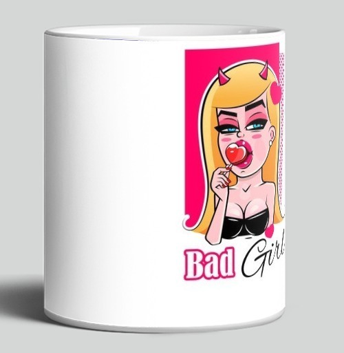 Фотография футболки Дерзкая девушка с леденцом и рогами Bad Girl