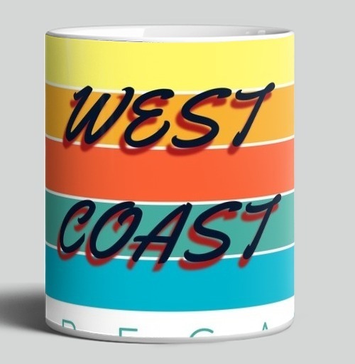 Фотография футболки West Coast Surf Camp Летний Пляжный Отдых на Западном
