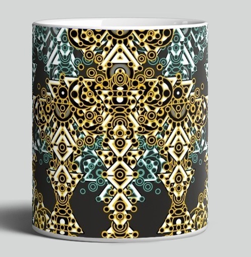 Фотография футболки Мистический орнамент Золотая сакральная геометрия / Golden sacred geometry