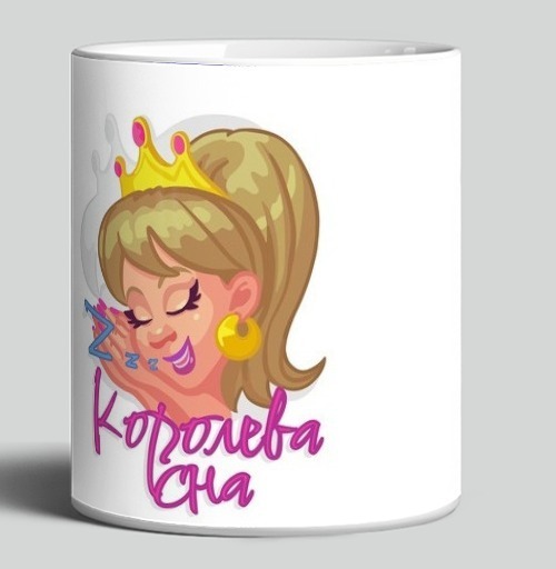 Фотография футболки Мультяшная спящая девушка королева сна