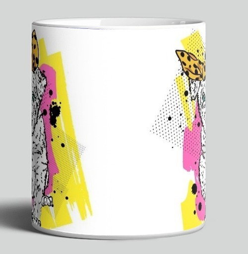 Фотография футболки Милый щенок бантом смотрит на вас