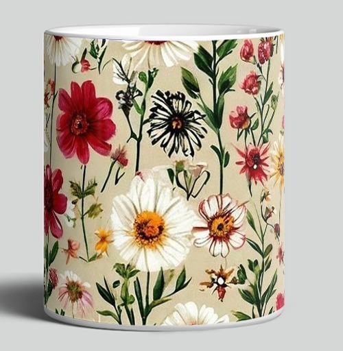 Фотография футболки Vintage Wildflower Meadow Garden Pattern / Винтажный луг садовый полевые цветы