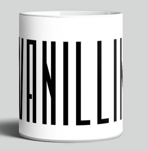 Фотография футболки Геометрический шрифт VANILLIN – Ванилин черный текст декор