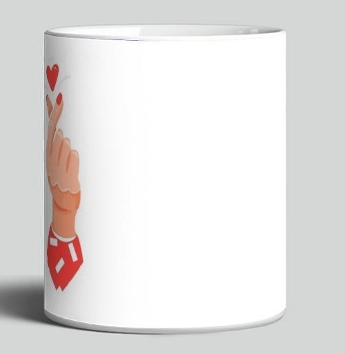 Фотография футболки Hand heart More Amor / Рука с сердцем жест корейское сердечко