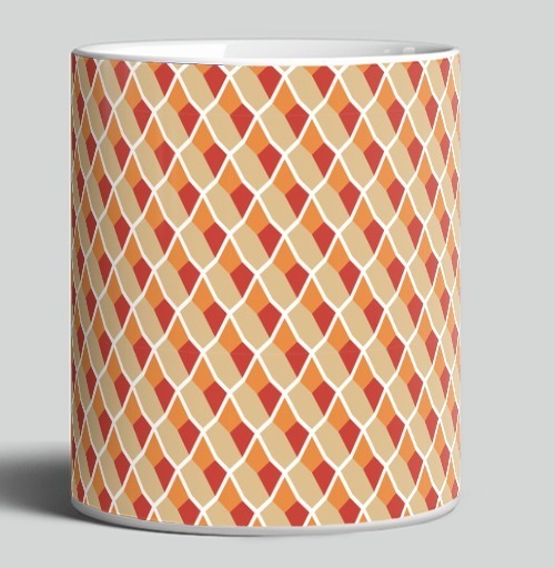 Фотография футболки Lattice Pattern - Геометрический узор сетка создаст стильный теплый декор