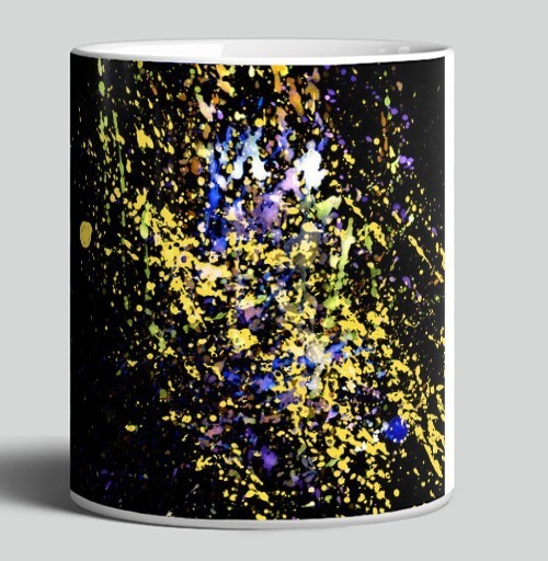Фотография футболки Яркая экспрессия на фоне Abstract Paint Splashes Абстрактные брызги краски