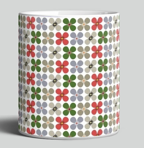 Фотография футболки Vintage Floral Pattern Retro Flowers – Винтажный цветочный паттерн ретро цветы