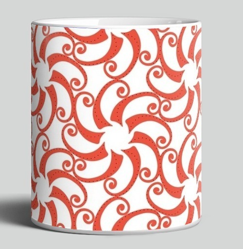 Фотография футболки Dynamic Rotating Coral Swirls Patterns Вращающиеся коралловые завитки узоры