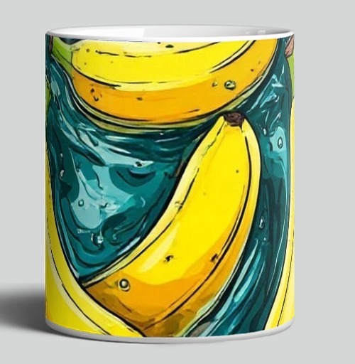 Фотография футболки Refreshing Tropical Bananas in Water / Свежие желтые бананы в воде