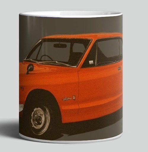 Фотография футболки Nissan Skyline GT-R Хакосука в оранжевом цвете