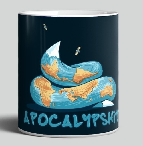 Фотография футболки Апокалиптический сатирический постер Земля в дерьме APOCALYPSHIT