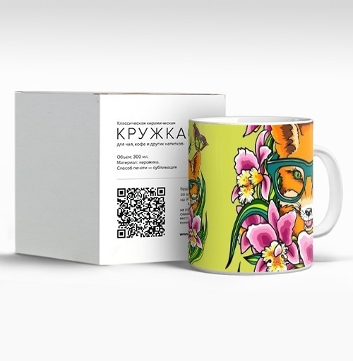 Фотография футболки Лиса в очечах