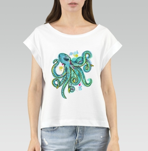 Фотография футболки Бирюзовый осьминог