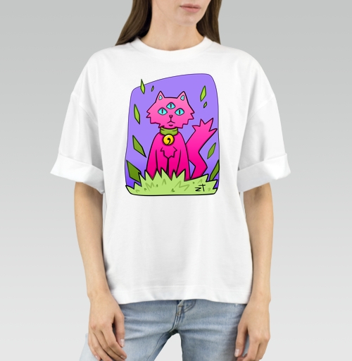 Фотография футболки Психоделичный котик
