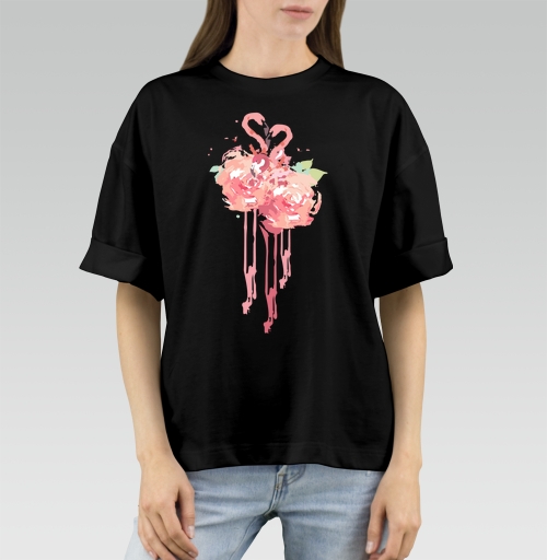 Фотография футболки Три розовых фламинго