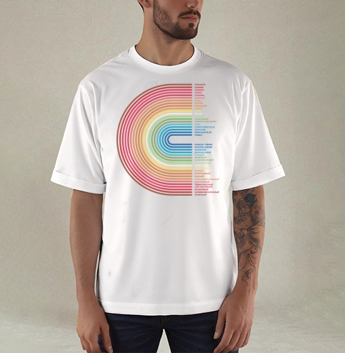 Фотография футболки Rainbow Gradient Colors – Радужный Градиент Цветов