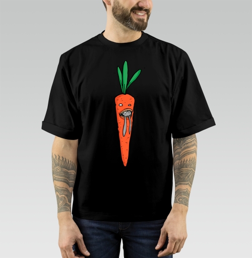 Фотография футболки Carrot Predator Flip / Шокирующая морковка ест кроликов монстр морковка кролики