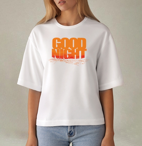 Фотография футболки Доброе прощание ночи с динамичным распадом слов Good Night