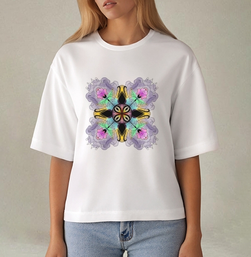 Фотография футболки Flower mandala / Цветочная мандала