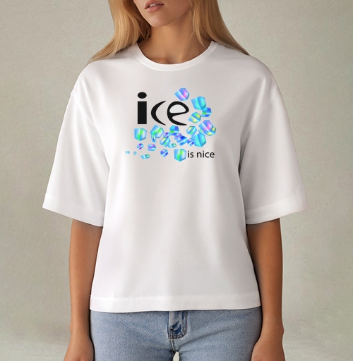 Фотография футболки Лёд Свежесть Холодная Весёлая Надпись ice is nice