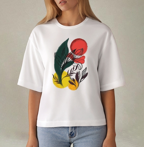 Фотография футболки Абстрактный ботанический экспрессионизм