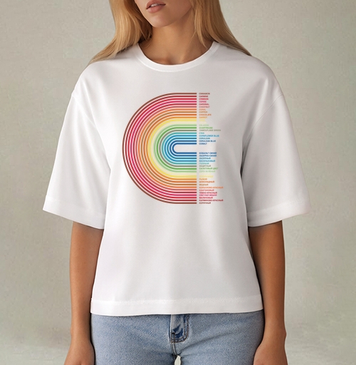 Фотография футболки Rainbow Gradient Colors – Радужный Градиент Цветов